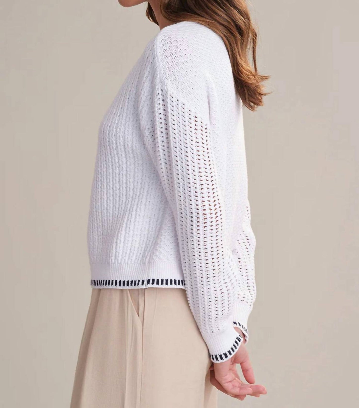 525 America - Woodwind Mixed Knit Crewneck Sweater