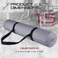 सिग्नेचर फिटनेस ऑल पर्पस हाई डेंसिटी नो टियर एक्सरसाइज़ मैट w/स्ट्रैप, ग्रे