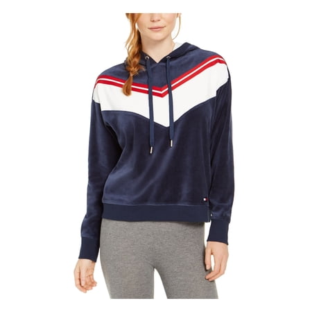 TOMMY HILFIGER Womens Navy Long Sleeve Hoodie Active Wear Top Plus 1X