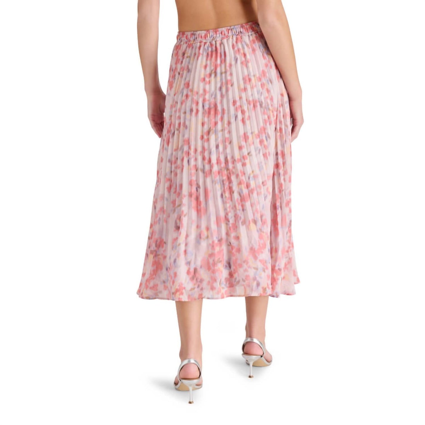 Steve Madden - Raina Floral Pleated Midi Skirt
