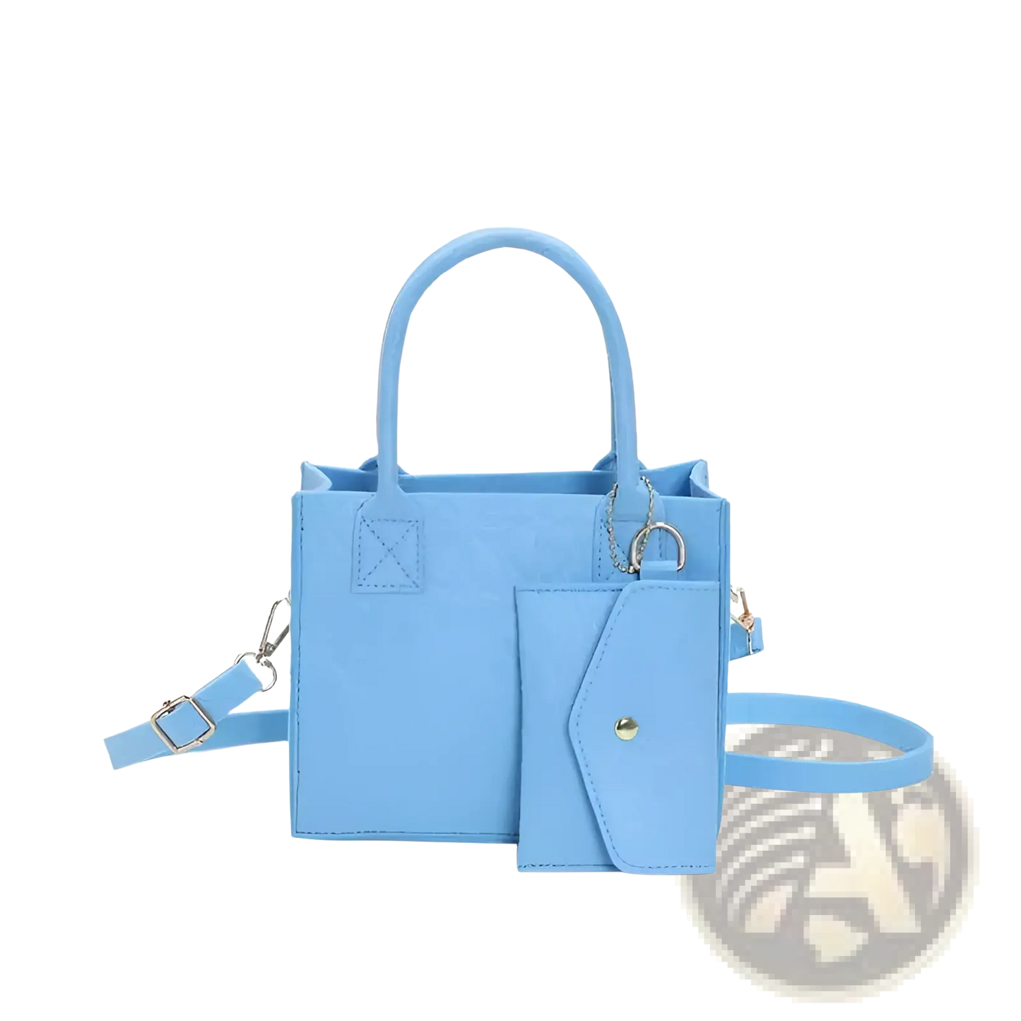 Felt Handbag Set with Matching Wallet and Strap