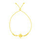 14k Yellow Gold Adjustable Bracelet with Star