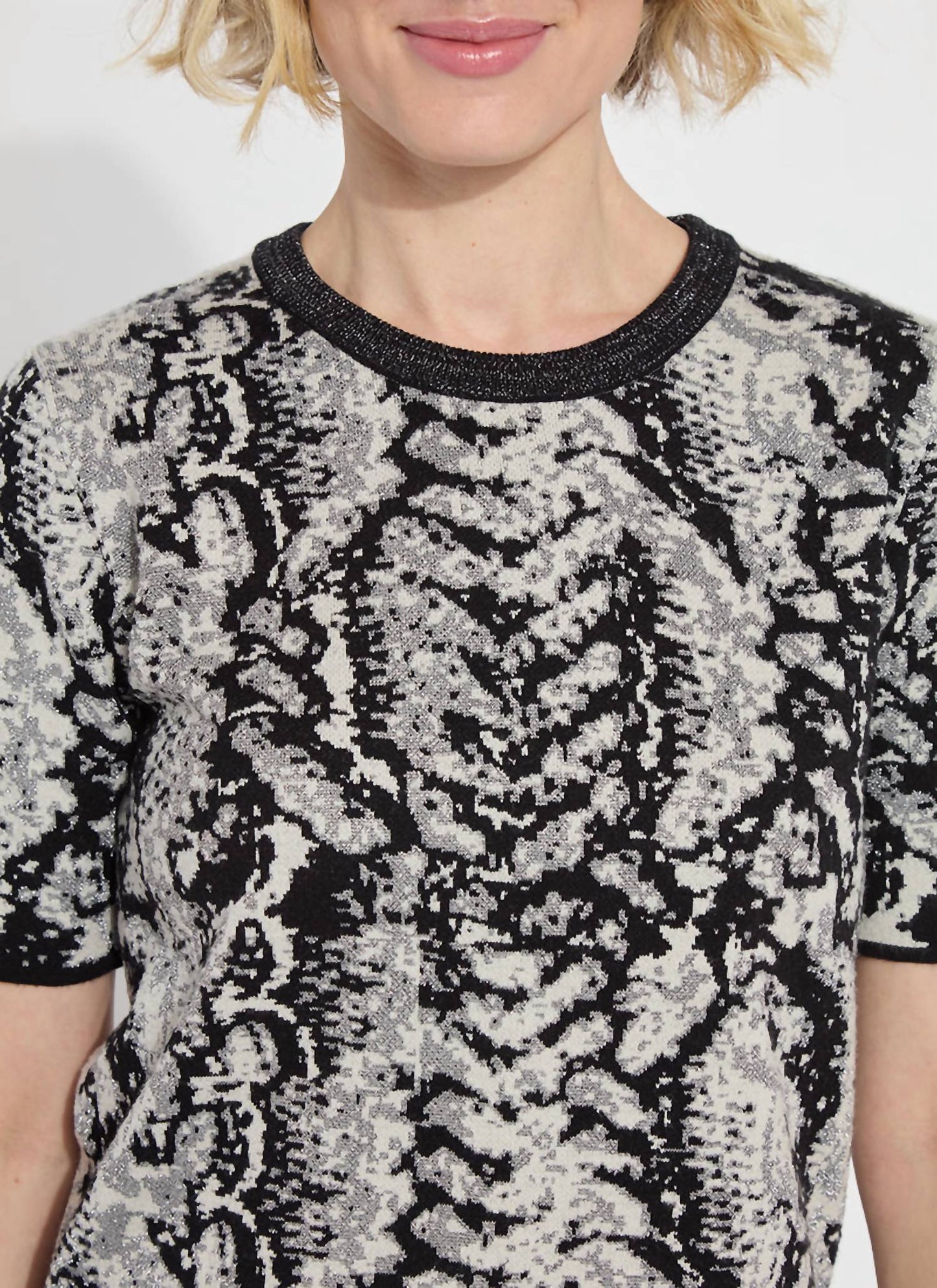 Lysse - Preston Metallic Short Sleeve Sweater
