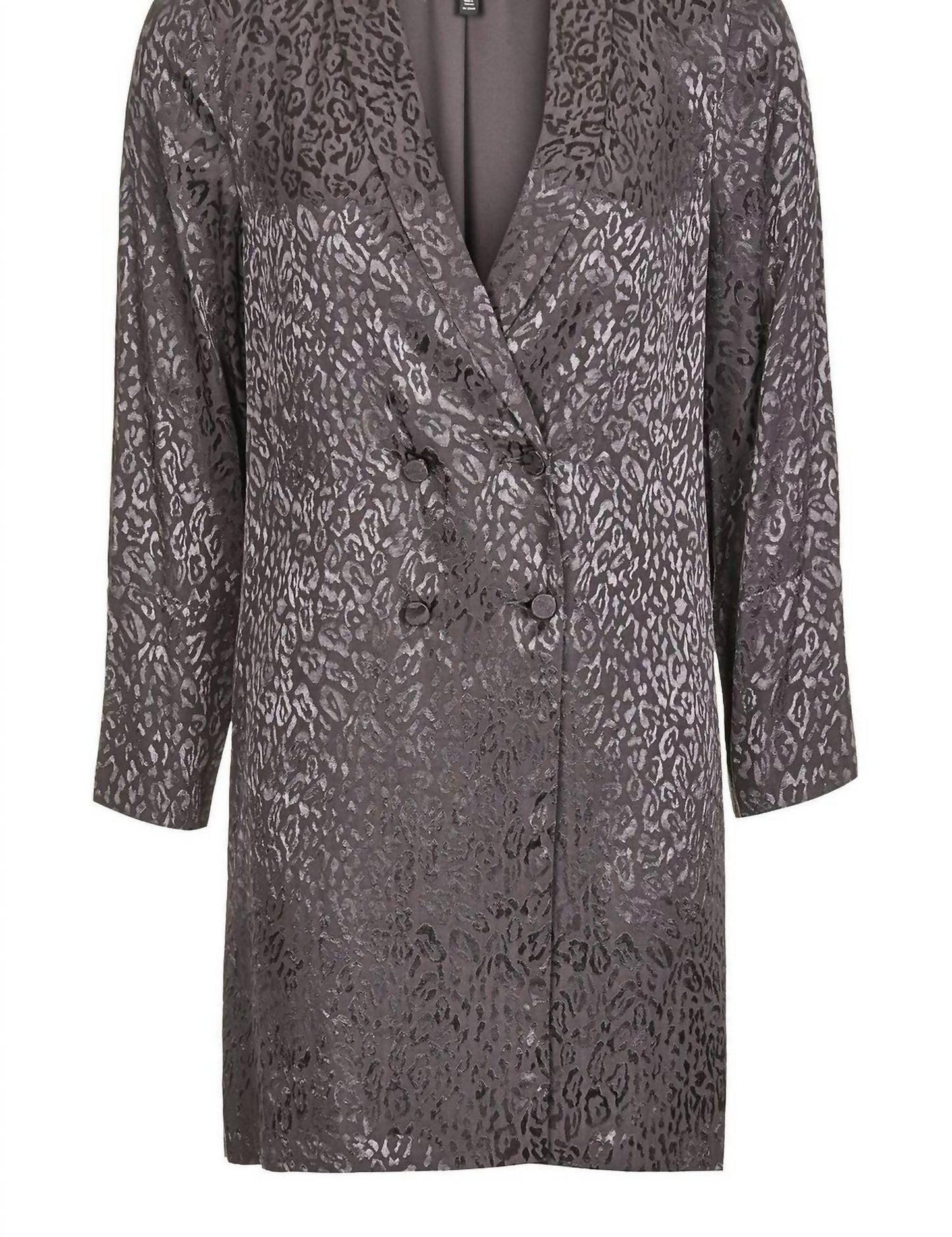 Topshop - Leopard Print Jacquard Soft Blazer