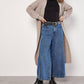 Apricot - Chunky Cable Knit Midi-Cardigan