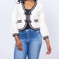 L'Agence - Kaito Trim Crop Cardigan