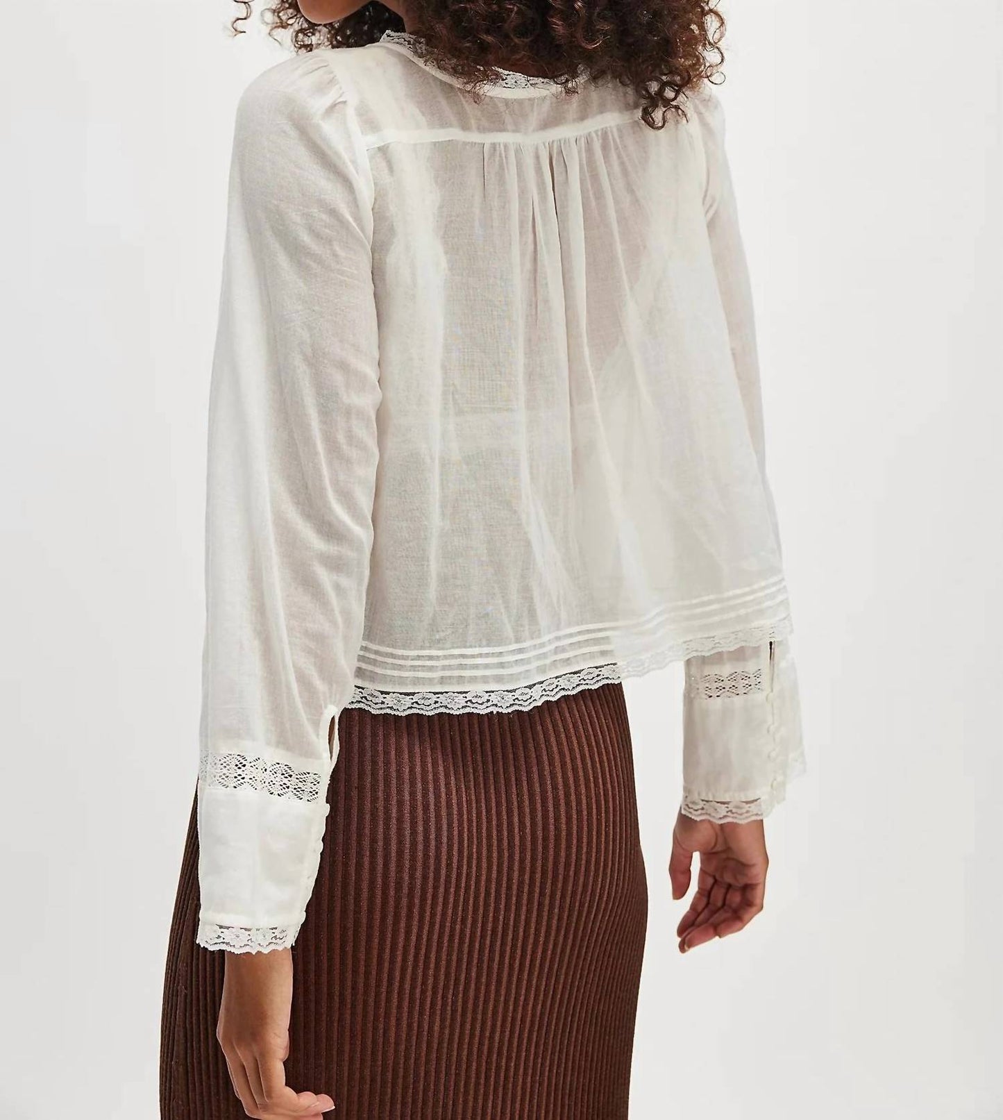 Free People - फॉरएवरमोर लॉन्ग स्लीव टॉप