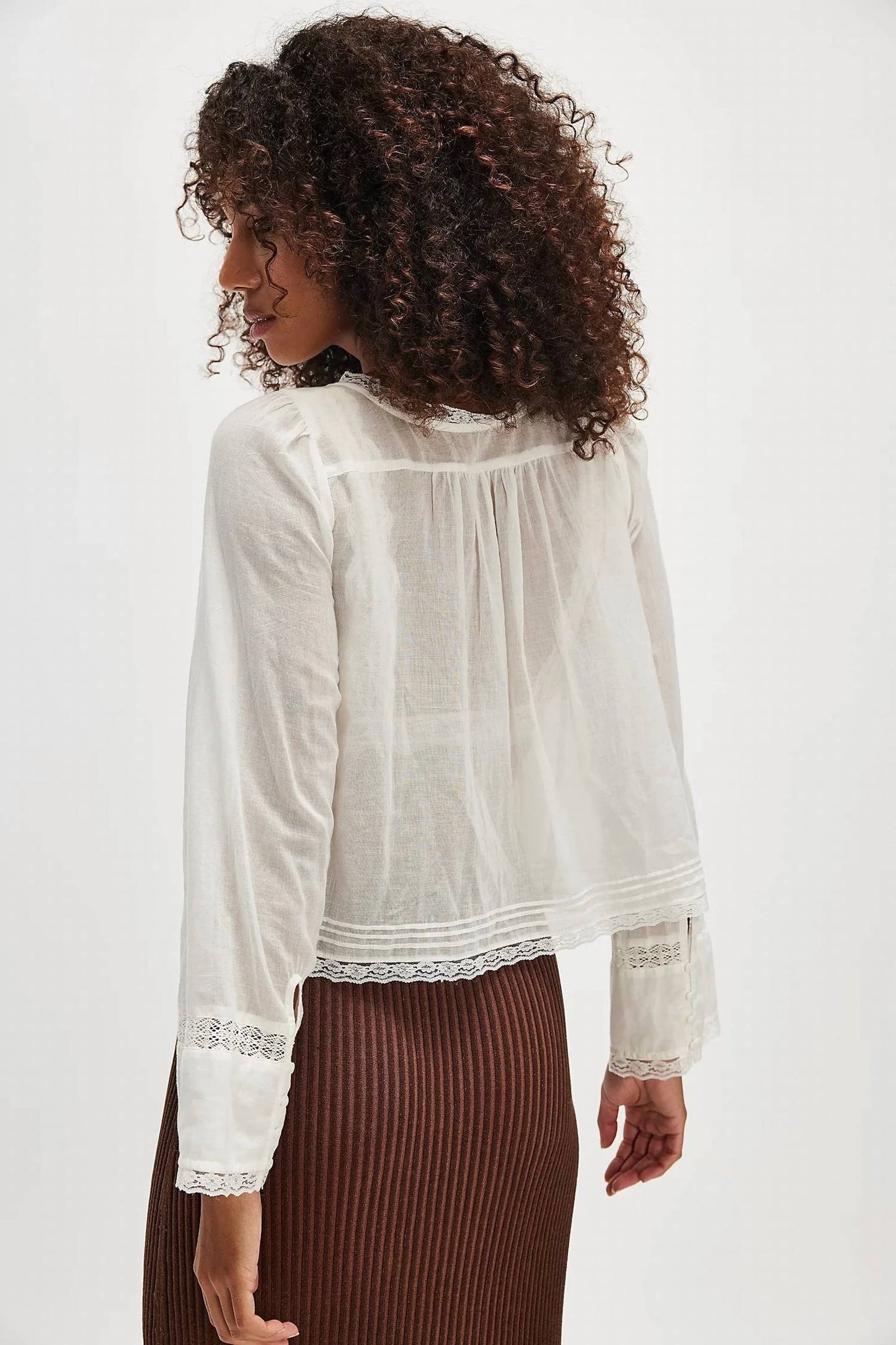 Free People - फॉरएवरमोर लॉन्ग स्लीव टॉप