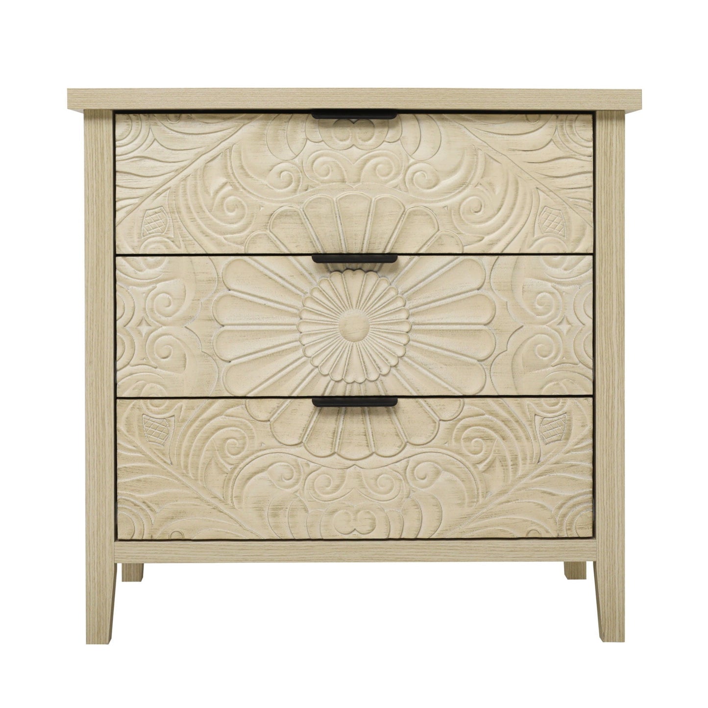 3 Drawer Cabinet - Natural Wood Finish