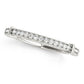 14k White Gold Bead Border Modern Wedding Band (1/8 cttw)