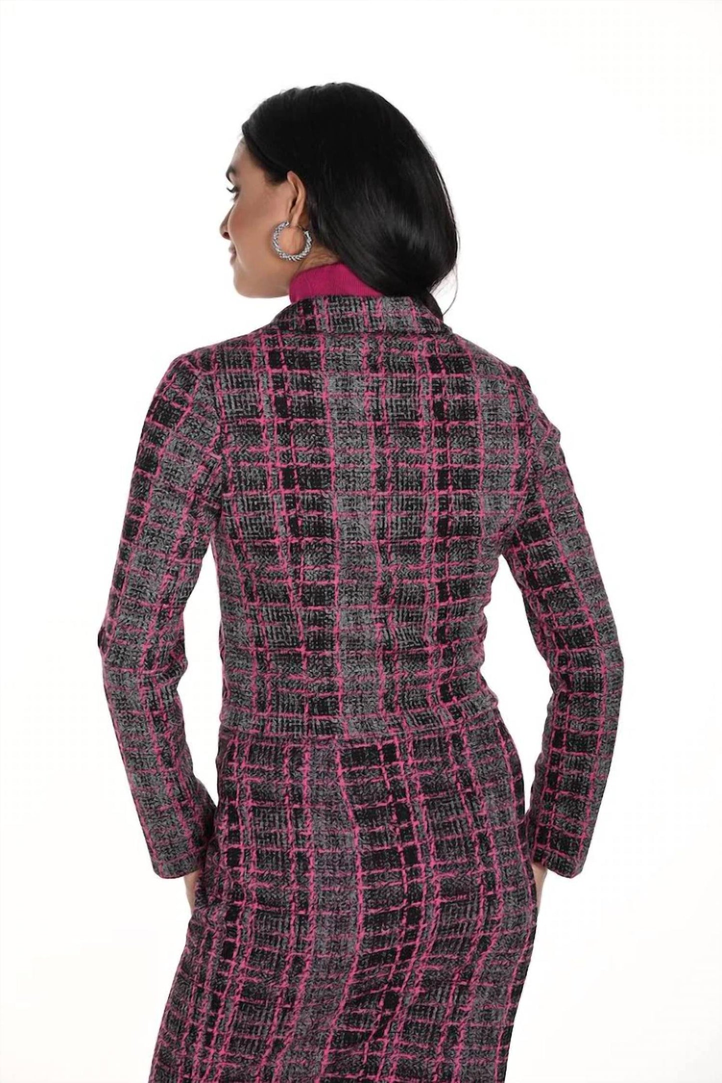 Frank Lyman - Plaid Knit Blazer