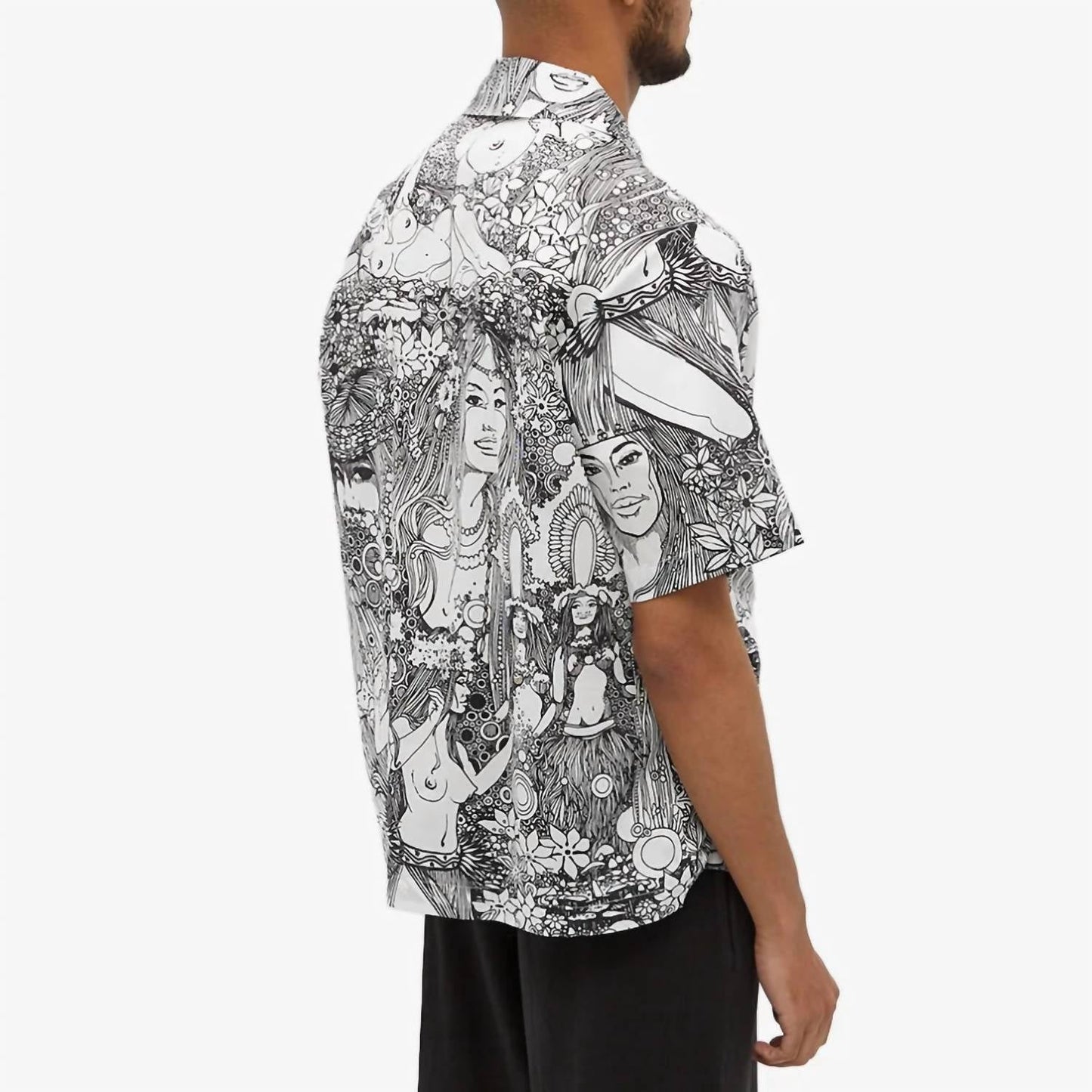 Amiri - Men's Short Sleeve Girl Lined Button Down Shirt