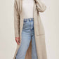 Bluivy - Longline Hoodie Drape Open Front Cardigan