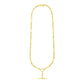 14k Yellow Gold Alternating Oval and Round Chain Necklace with Toggle