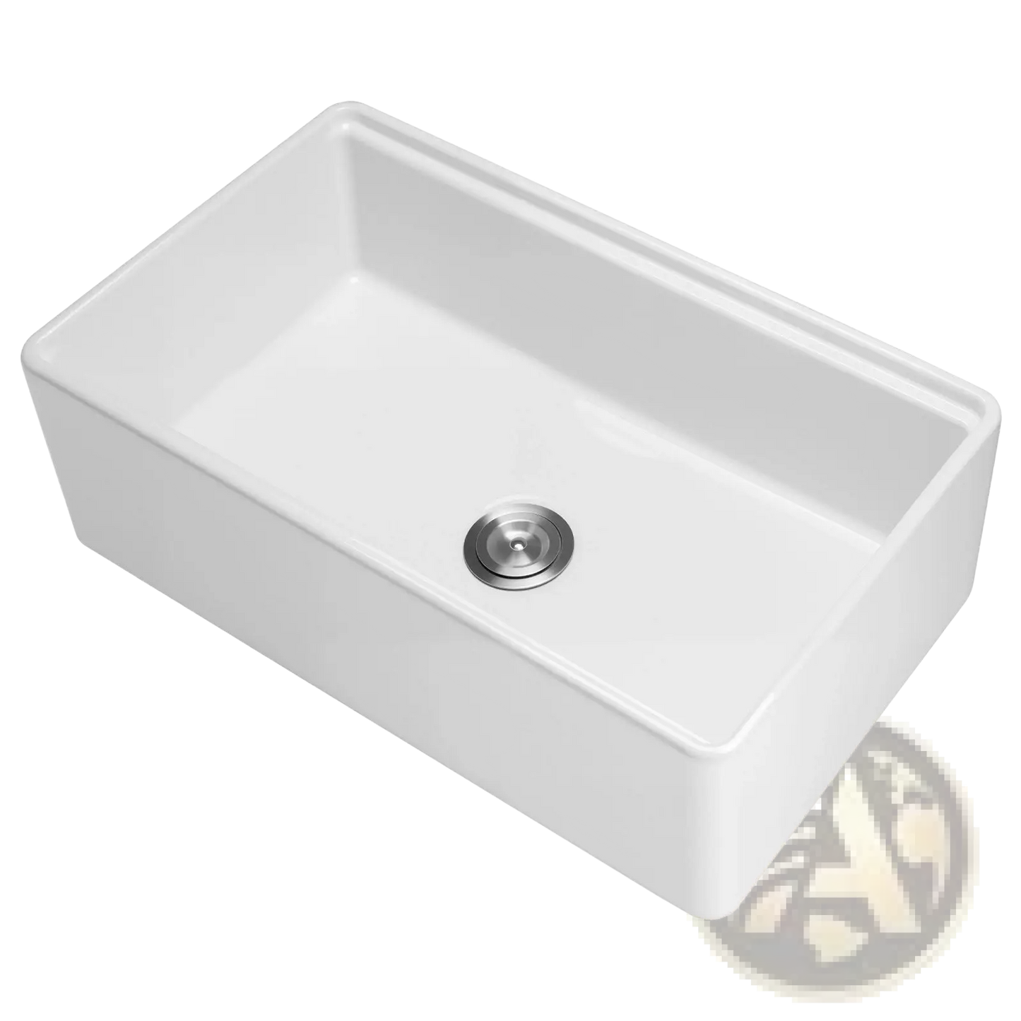 Fireclay Farmhouse Sink 32.5 Inch White Workstation