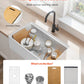 Fireclay Farmhouse Sink 32.5 Inch White Workstation