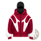 Flame Graphic Balaclava Hooded Zip Up Jacket