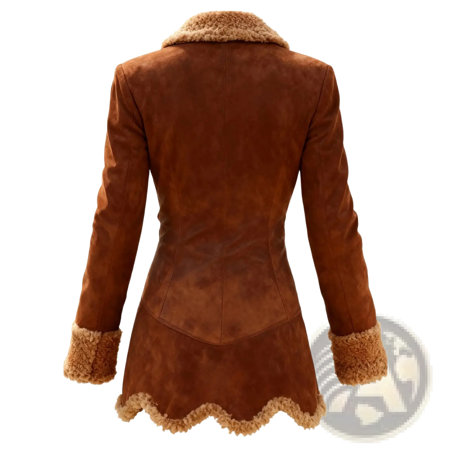 Fleece Shearling Jacket Thick Suede Fur Coat for Women