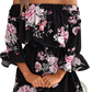 Floral Boho off Shoulder Ruffle Mini Dress