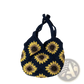 Floral Crochet Woven Shoulder Tote Bag