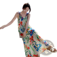 Floral Mesh Maxi Dress with Retro Slip Silhouette