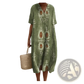 Floral Print v Neck Loose Maxi Dress