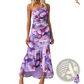 Floral one Shoulder Ruched Asymmetrical Maxi Dress