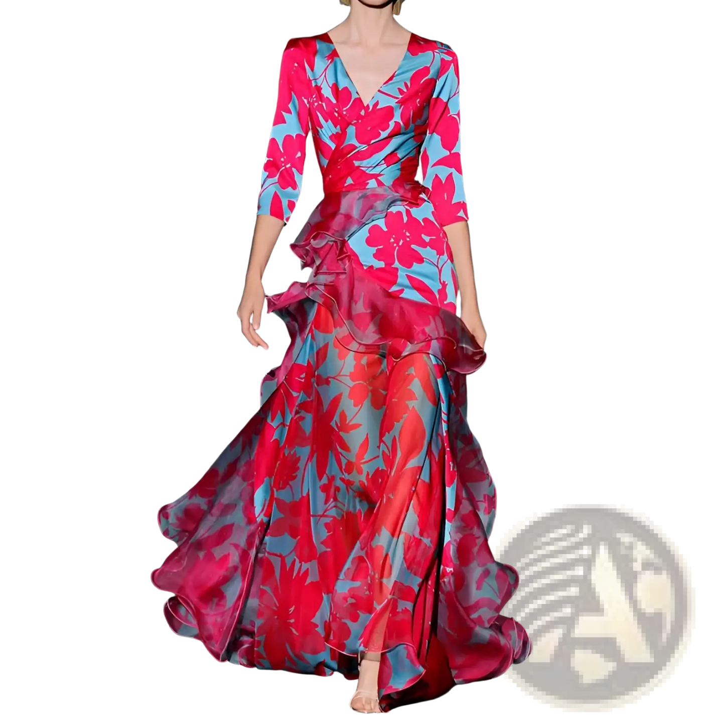 Floral Tiered Maxi Dress with Ruffled Layers