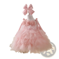 Floral Tulle Tutu Flower Girl Wedding Dress