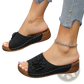 Flower Wedge Sandals Retro Hollow Leather Beach Shoes