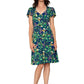 Leota's Women Flutter Sleeve Dress Butterfly Meadow Navy
