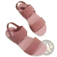 Flyknit Elastic Back Strap Flat Sandals for Women