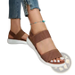 Flyknit Elastic Back Strap Flat Sandals for Women