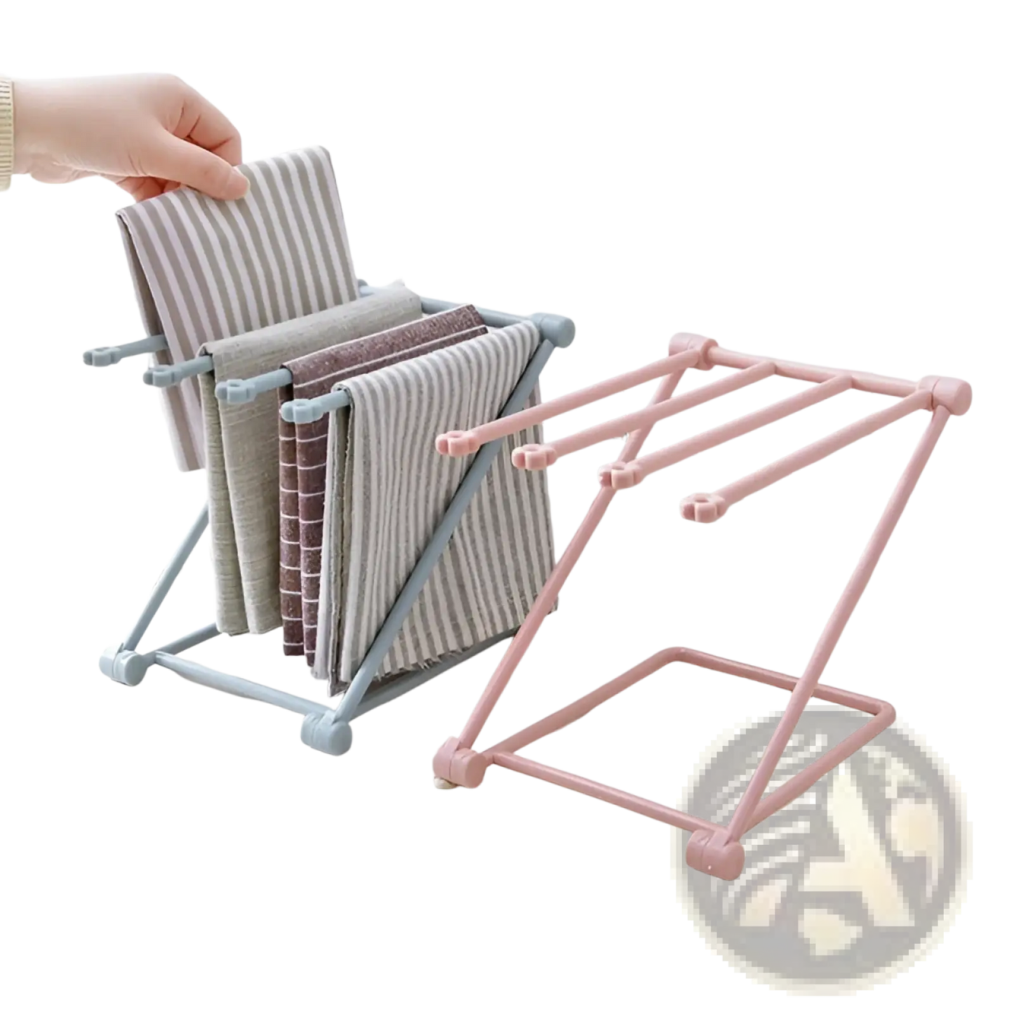 Foldable Dishcloth Rack Kitchen Towel Organizer Shelf