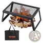 Folding Campfire Grill Heavy Duty Steel Mesh Grate 18in