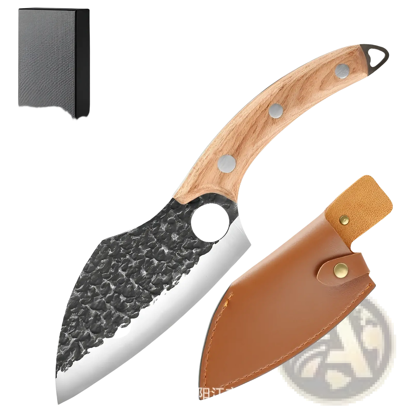 Forged High Carbon Steel Outdoor Chef Knife with Sheath