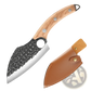 Forged High Carbon Steel Outdoor Chef Knife with Sheath