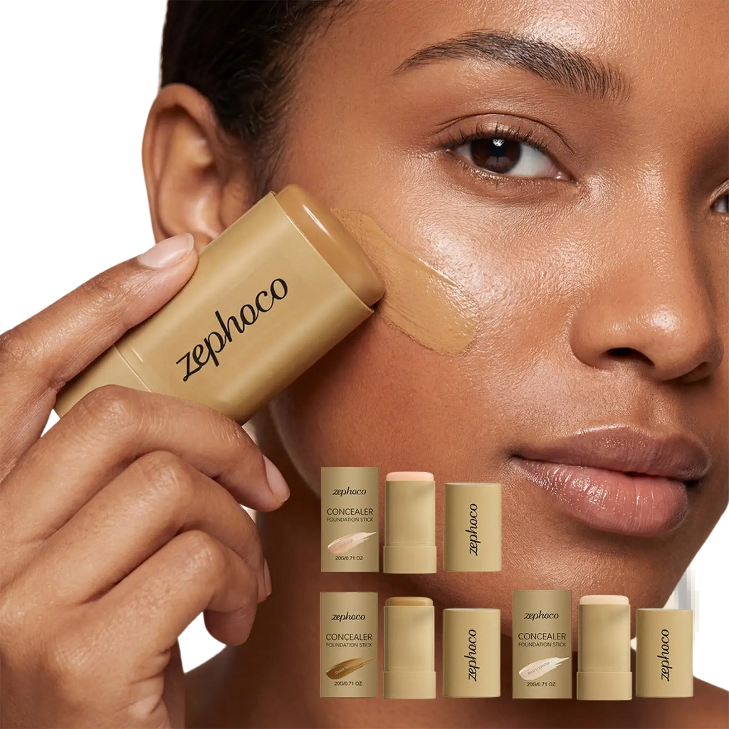 Foundation Stick Zephoco Natural Concealing Makeup