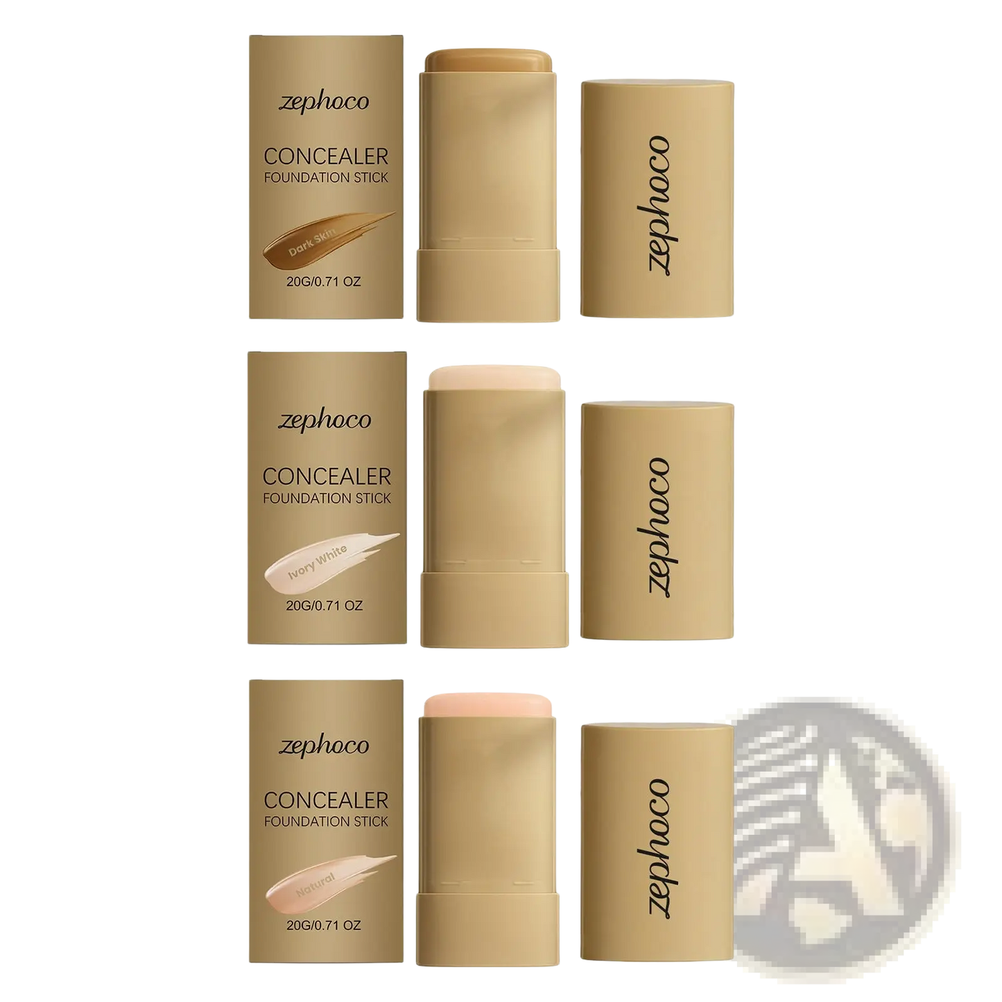 Foundation Stick Zephoco Natural Concealing Makeup