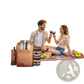 Four Person Insulated Canvas Picnic Backpack with Blanket