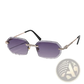 Frameless Geometric Diamond Cut Gradient Sunglasses