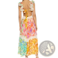 French Floral v Neck Ruffle Maxi Dress