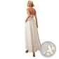 French Satin Strapless Midi Wedding and Evening Gown