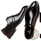 Full Grain Leather Brogue Dress Shoes with Pipe Toe