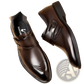 Full Grain Leather Brogue Dress Shoes with Pipe Toe