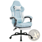 Gaming Chair with Footrest and Massage Lumbar Support