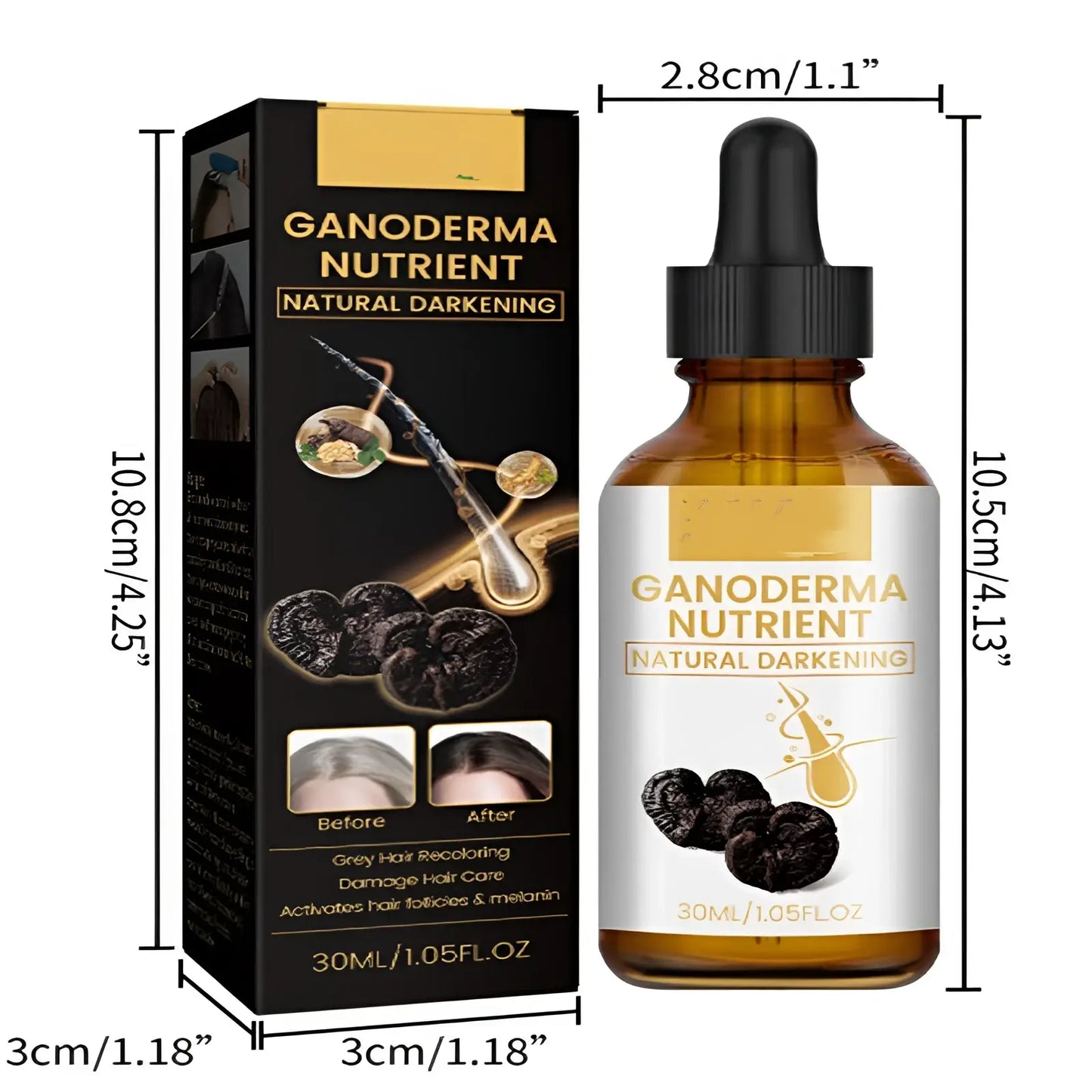 Ganoderma Hair Darkening Lotion Nutrient Treatment 30ml