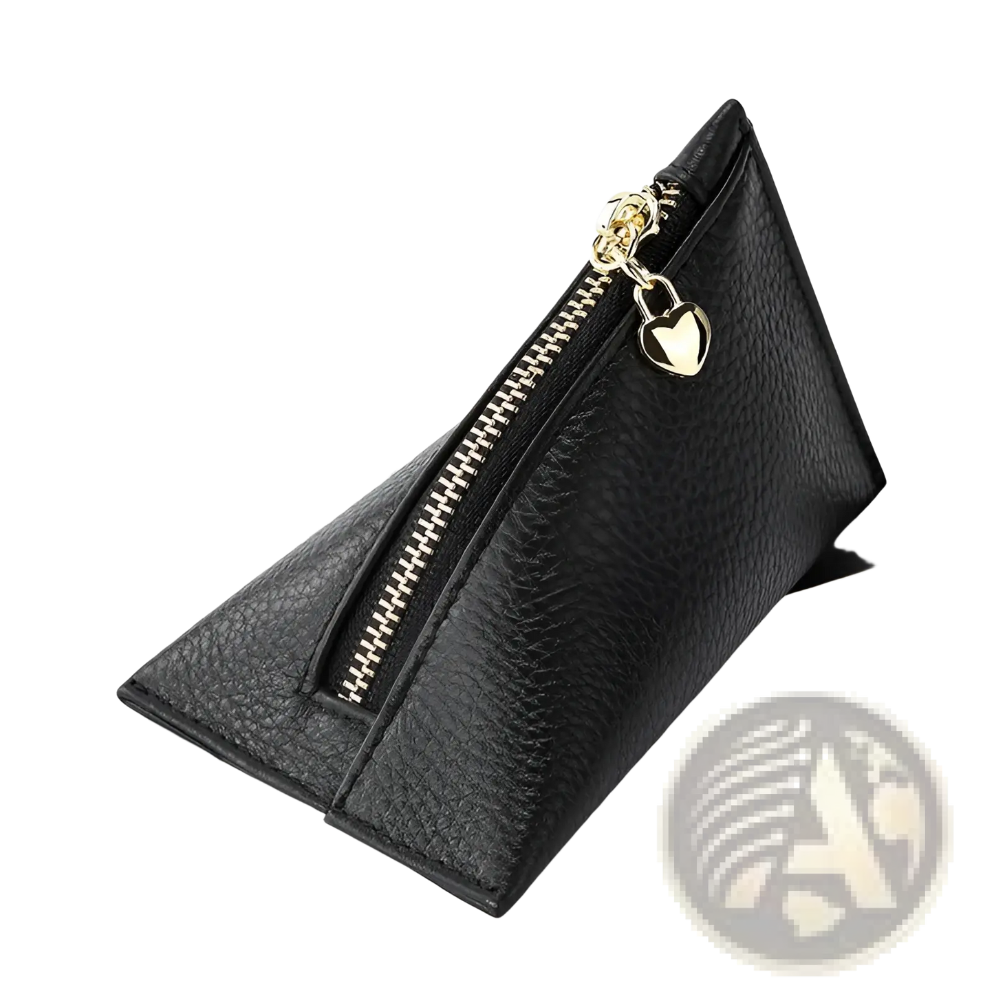 Genuine Leather Heart Charm Mini Coin Purse