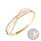 Geometric Crystal Inlaid Titanium Steel Rose Gold Bangle