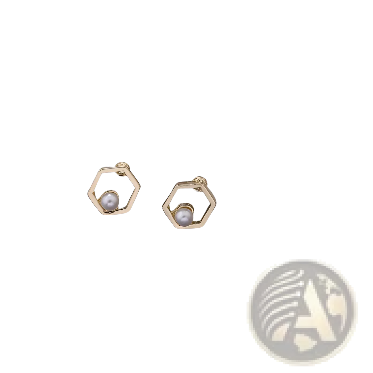 Geometric Gold Arrow and Hollow Square Stud Earrings